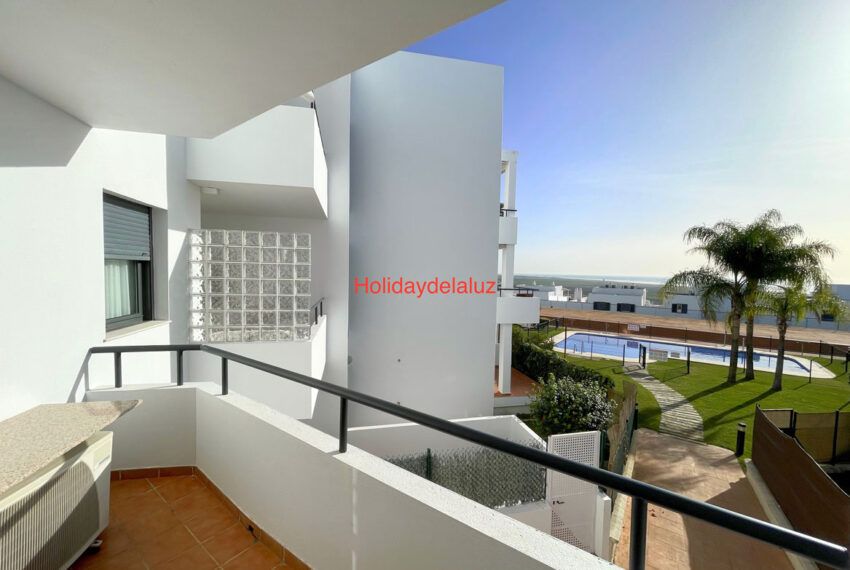 Apartment Miguel - apartment in Conil de la Frontera for rent - Holidaydelaluz - Balcony overlooking the community pool + Atlantic Ocean