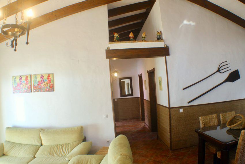 Casa Galindo - Holiday home in Roche Viejo for rent - living room - corridor to the bedrooms