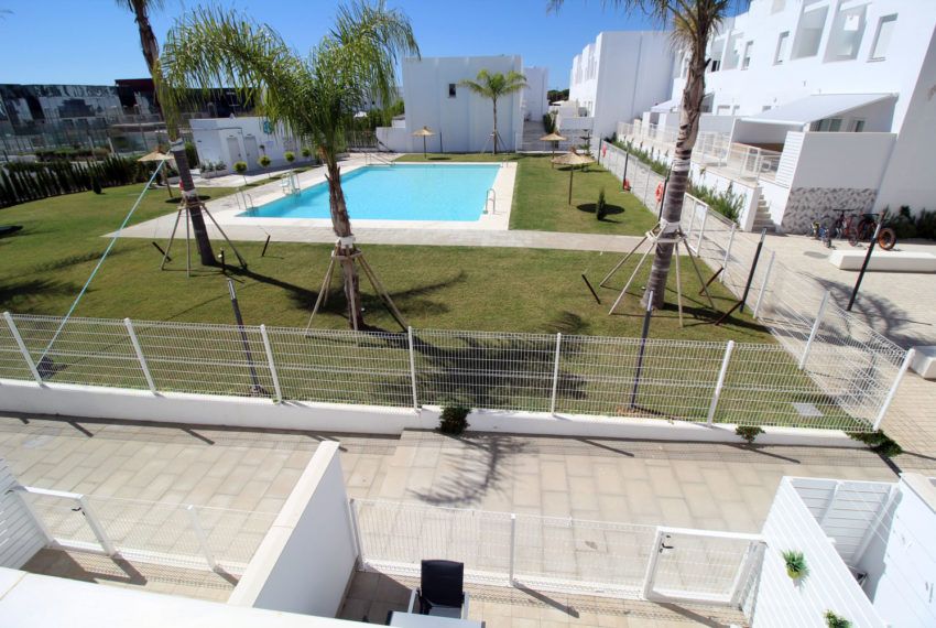 Casa Idoia - Selecta Costa Conil - Ferienhaus in Conil de la Frontera mieten - Blick vom Balkon auf Gemeinschaftspool vom Schlafzimmer 3