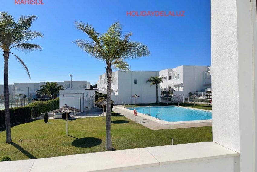 Haus Marisol - Selecta Costa Conil - Ferienhaus in Conil de la Frontera mieten - Schlafzimmer 2 - Fenster mit Blick zum Pool