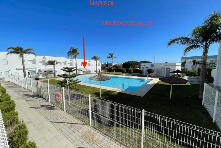 Haus Marisol - Selecta Costa Conil - Ferienhaus in Conil de la Frontera mieten - Gemeinschafts Pool - Blick zur Terrasse