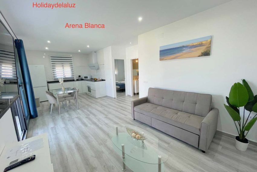 Ferienhaus Casa Arena Blanca - Ferienhaus mieten in El Colorado - Holidaydelaluz - Wohnzimmer - Essbereich - Küche